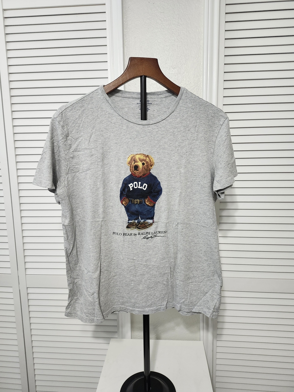 Ralph Lauren Polo Bear Gray Dog T-Shirt